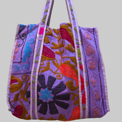 Cotton Suzani tote bag