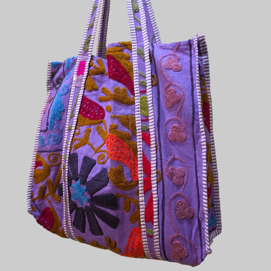 Cotton Suzani tote bag