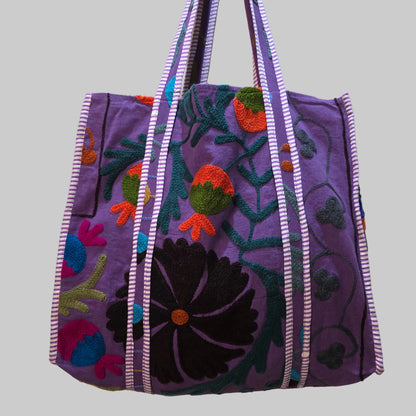 Cotton Suzani tote bag