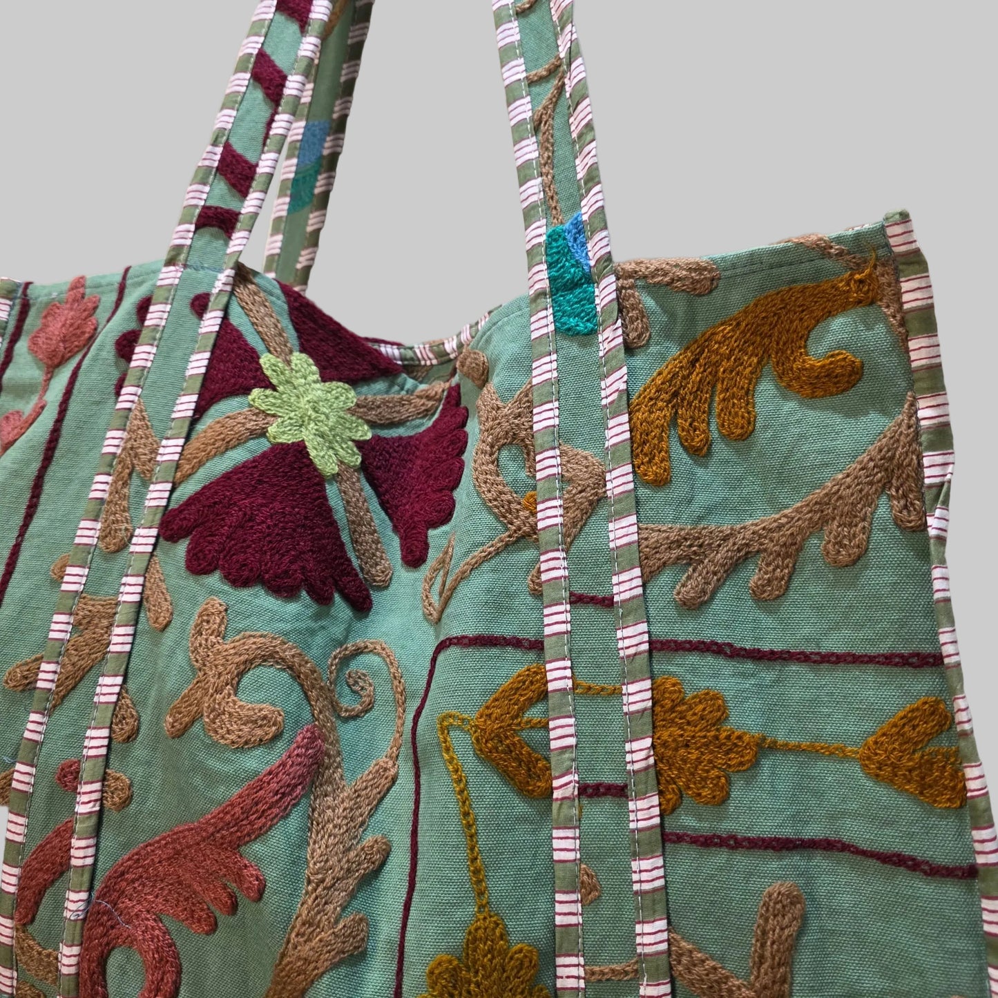 Cotton Suzani tote bag