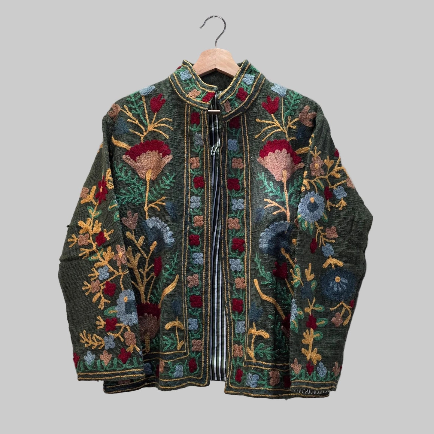 Flower Jute Suzani jacket