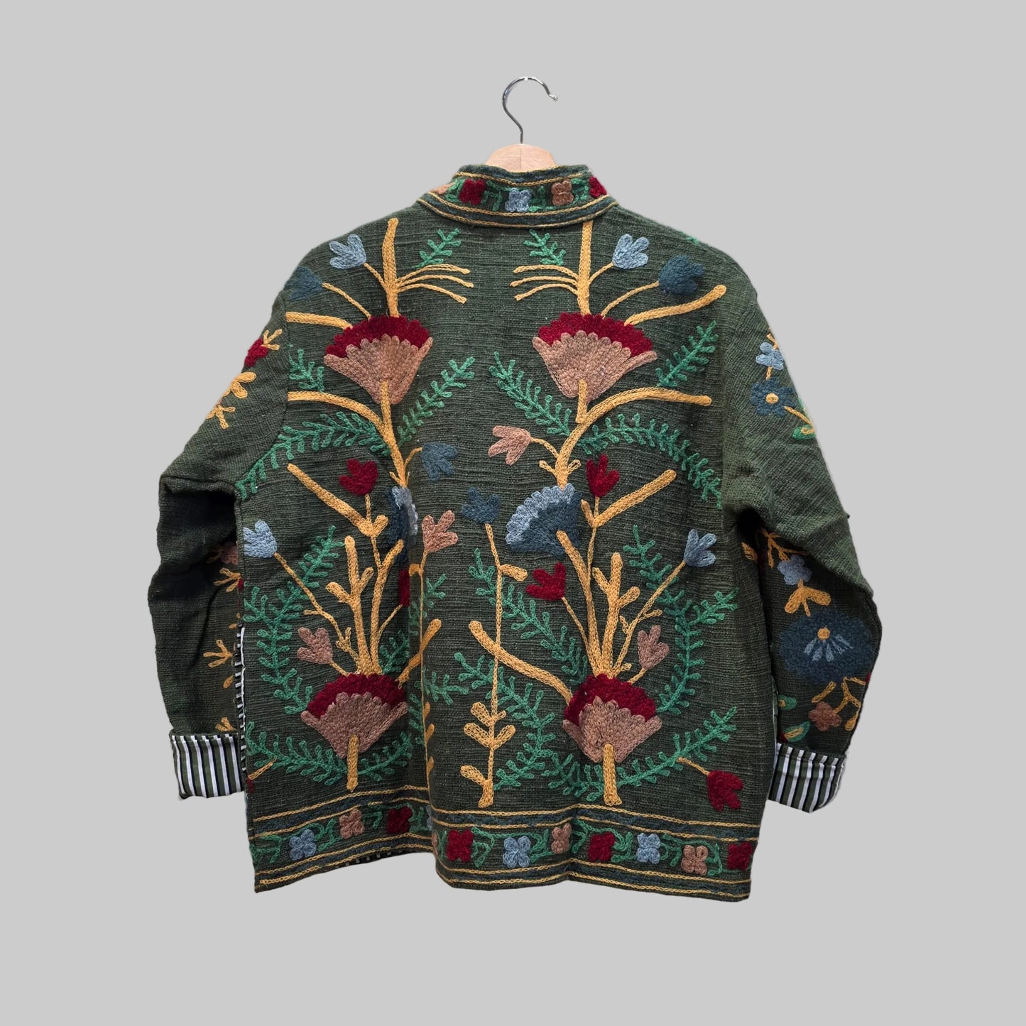 Flower Jute Suzani jacket