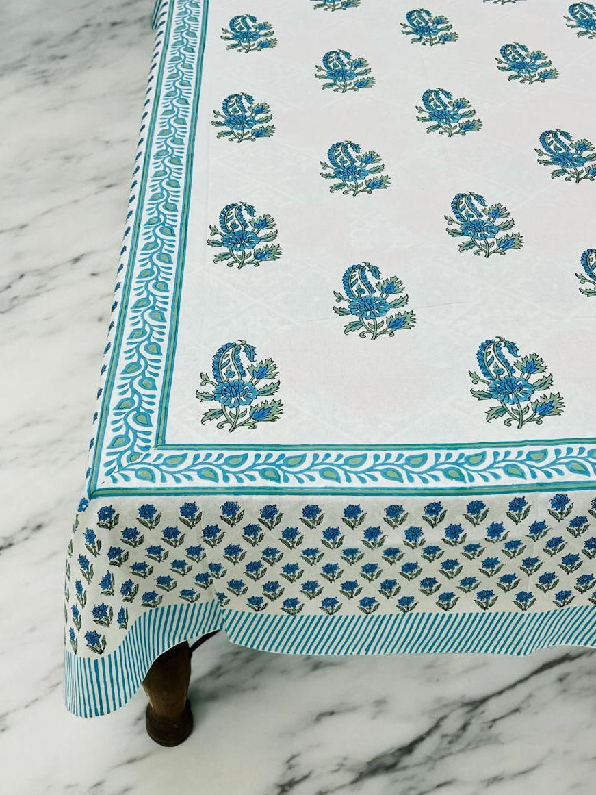 Handblock printed table cover