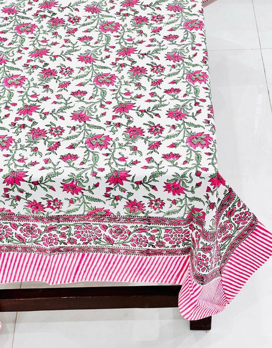 Handblock printed table cover