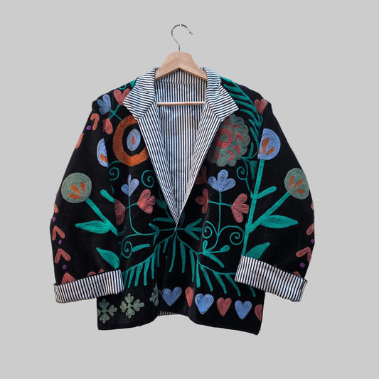 Boho Velvet Suzani jacket