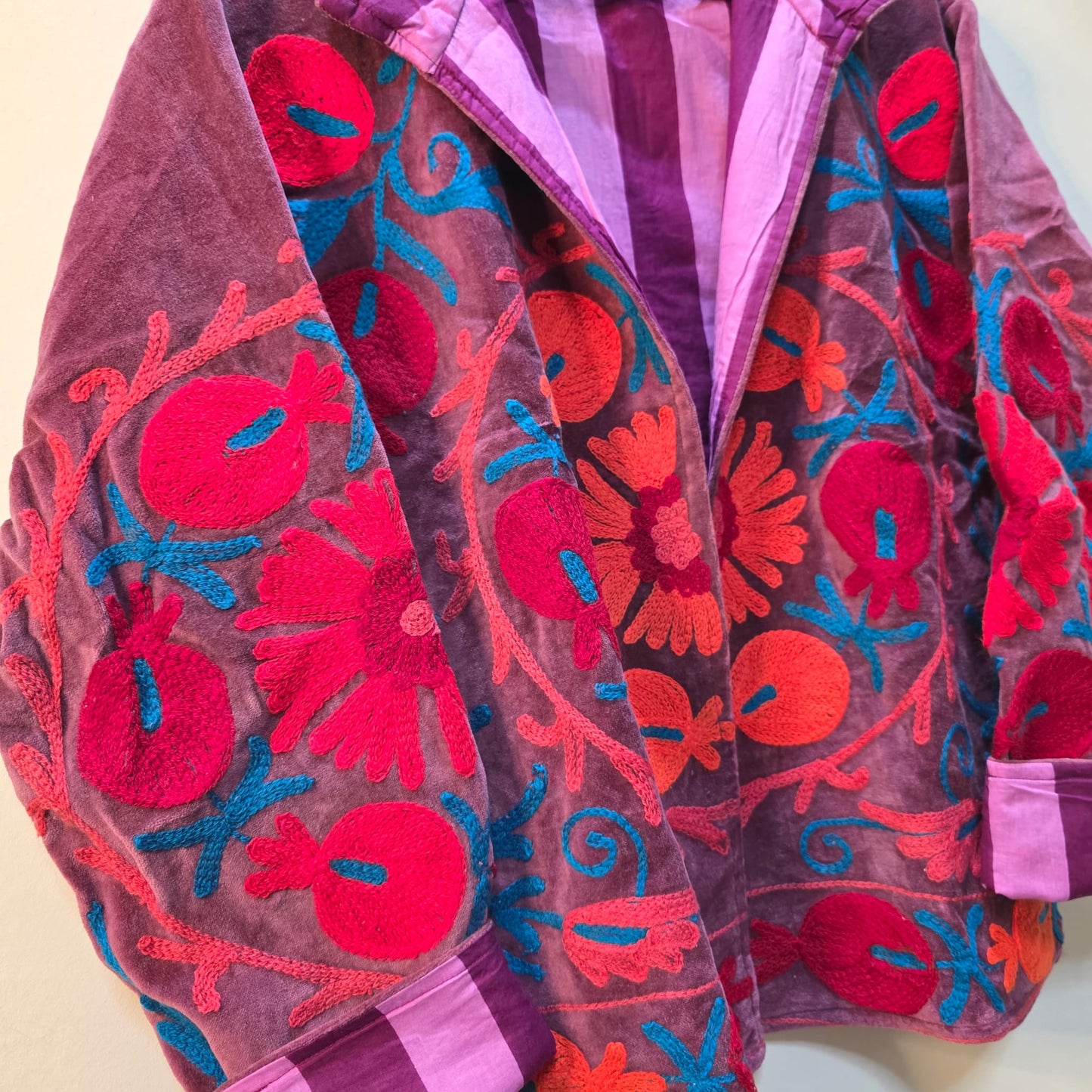 Pomegranate Velvet Suzani jacket