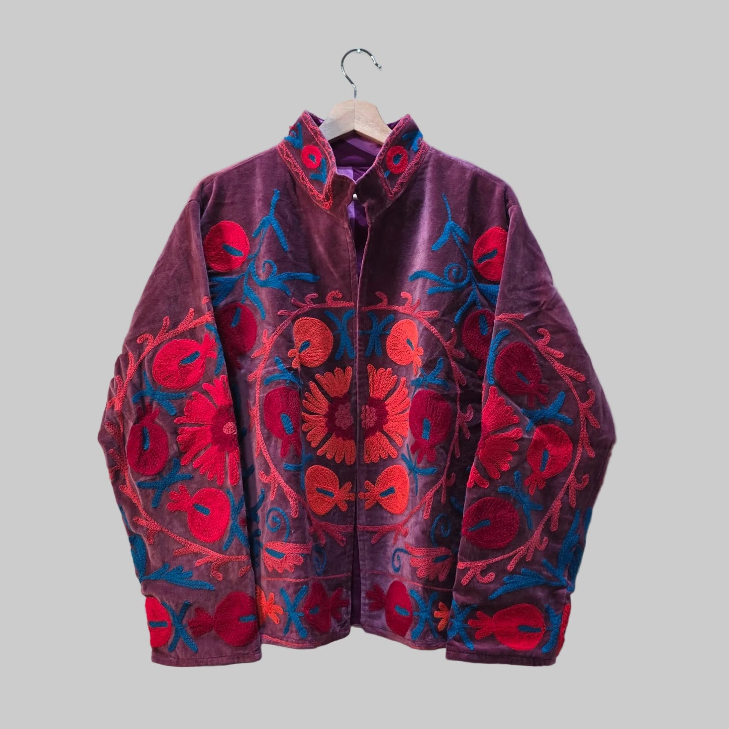 Pomegranate Velvet Suzani jacket