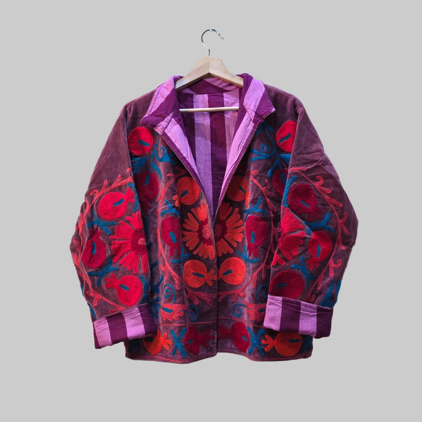 Pomegranate Velvet Suzani jacket