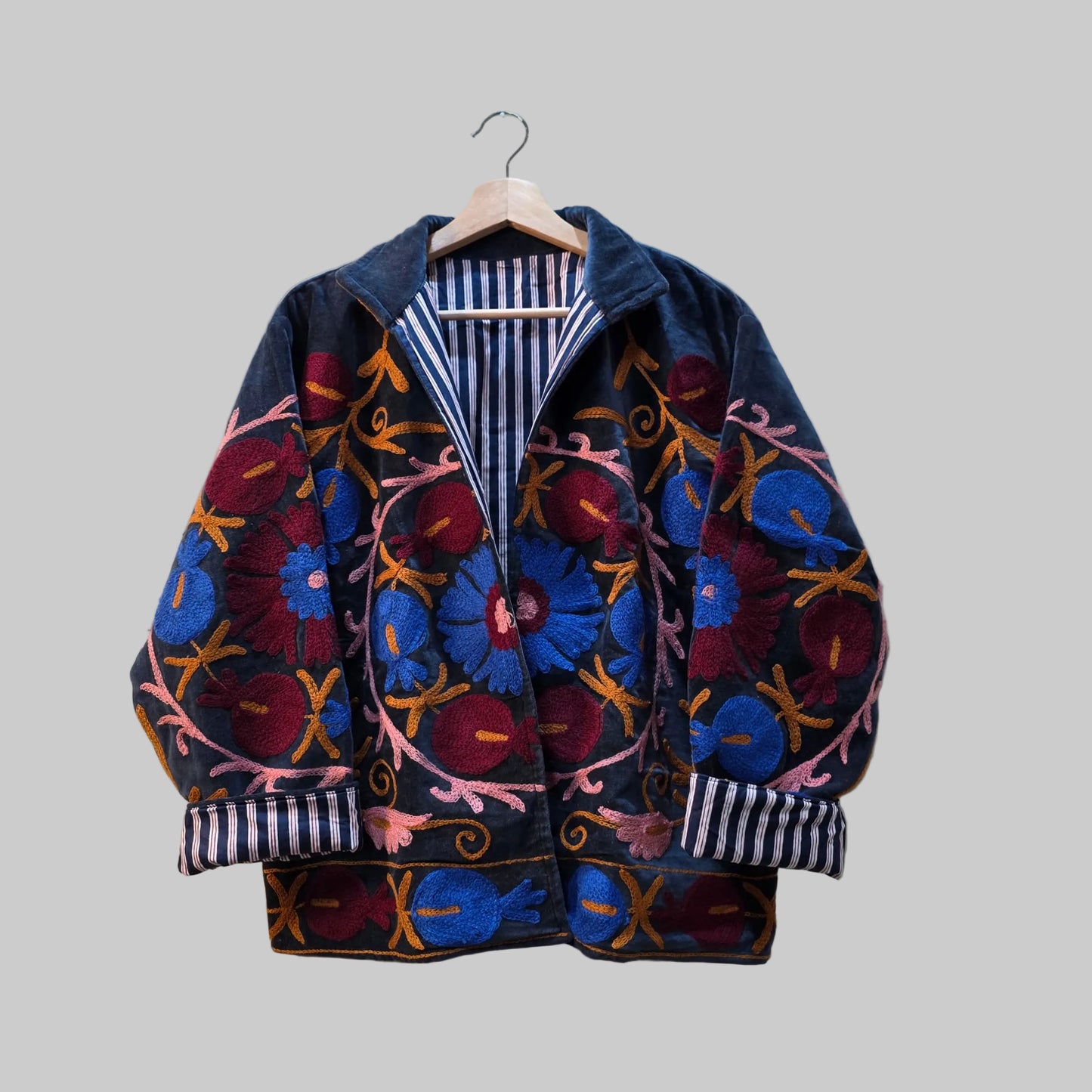 Pomegranate Velvet Suzani jacket