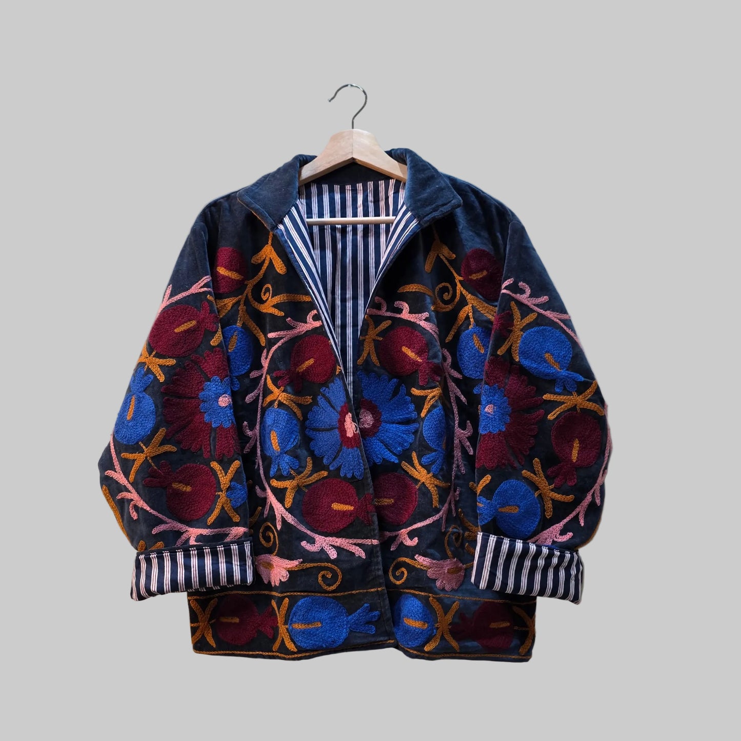 Pomegranate Velvet Suzani jacket