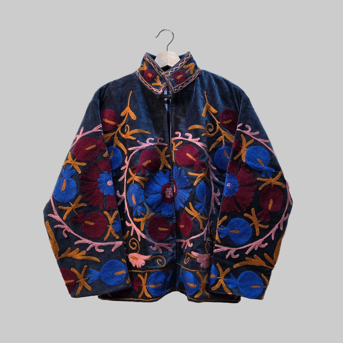 Pomegranate Velvet Suzani jacket
