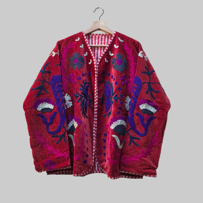 Love/Peace Velvet Suzani jacket