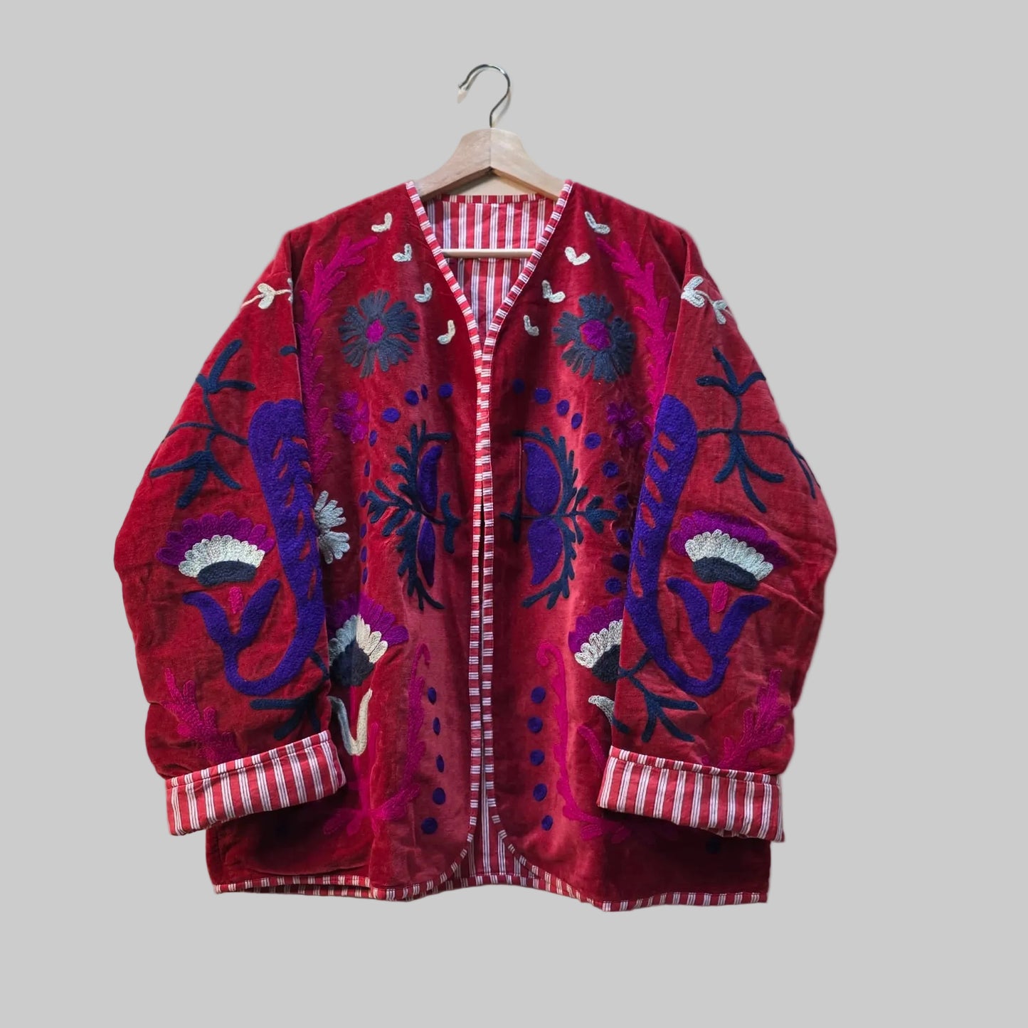 Love/Peace Velvet Suzani jacket