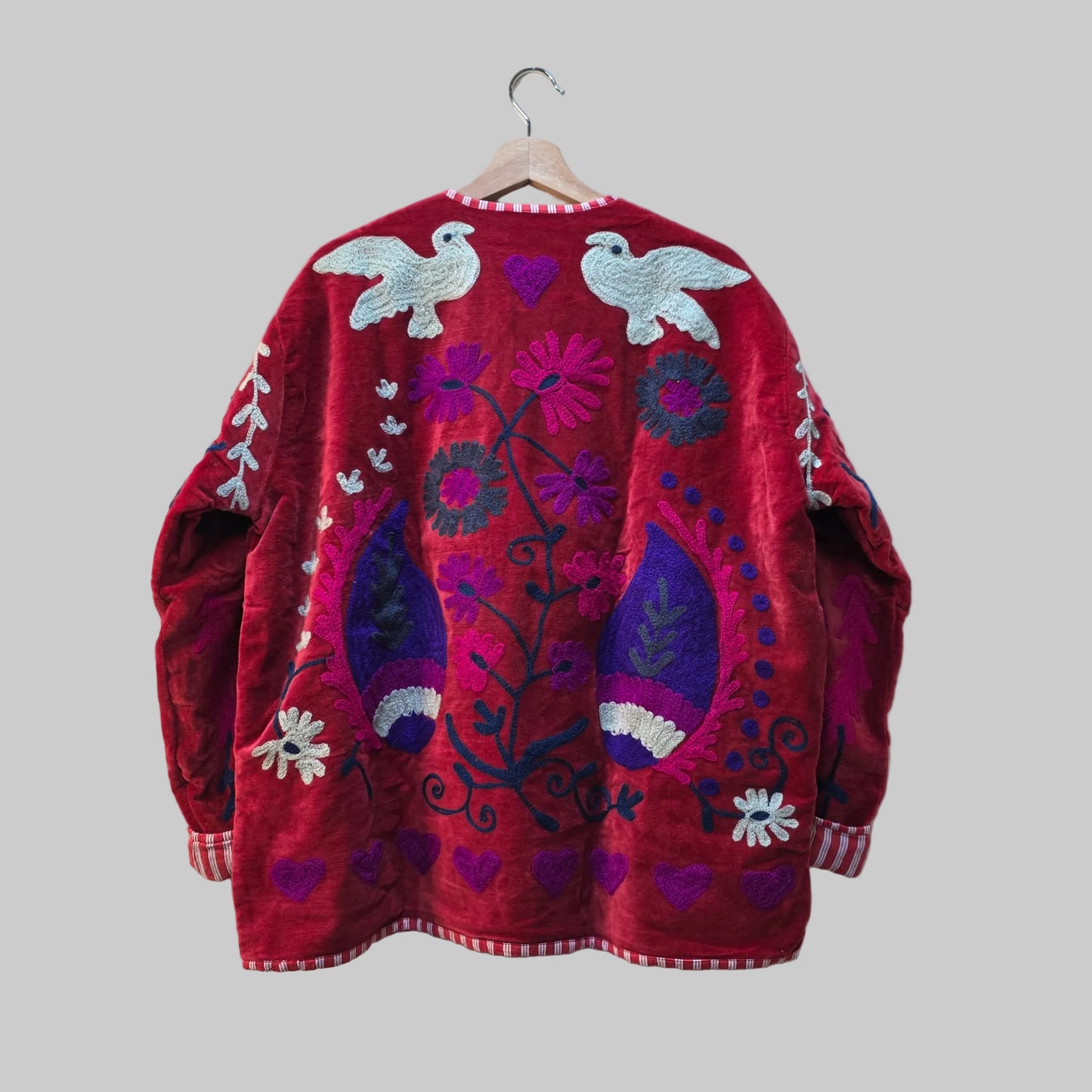 Love/Peace Velvet Suzani jacket