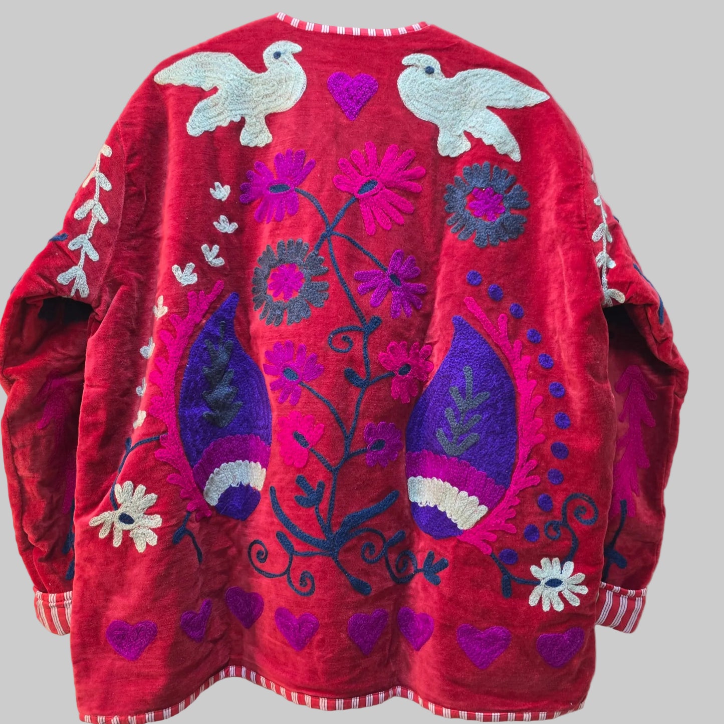 Love/Peace Velvet Suzani jacket