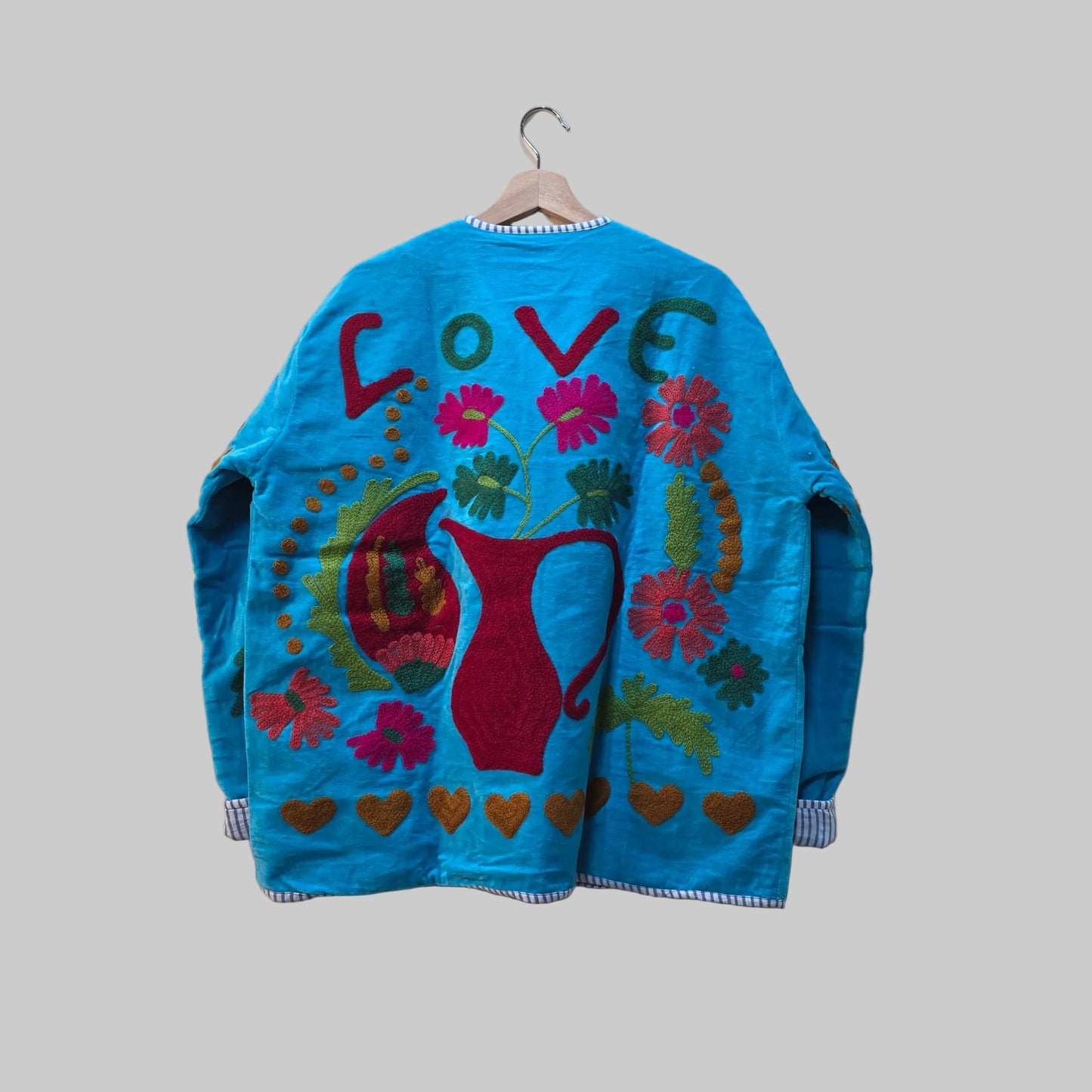 Love/Peace Velvet Suzani jacket