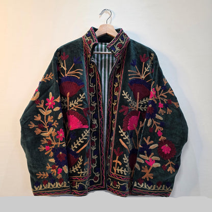 Flower Velvet Suzani jacket
