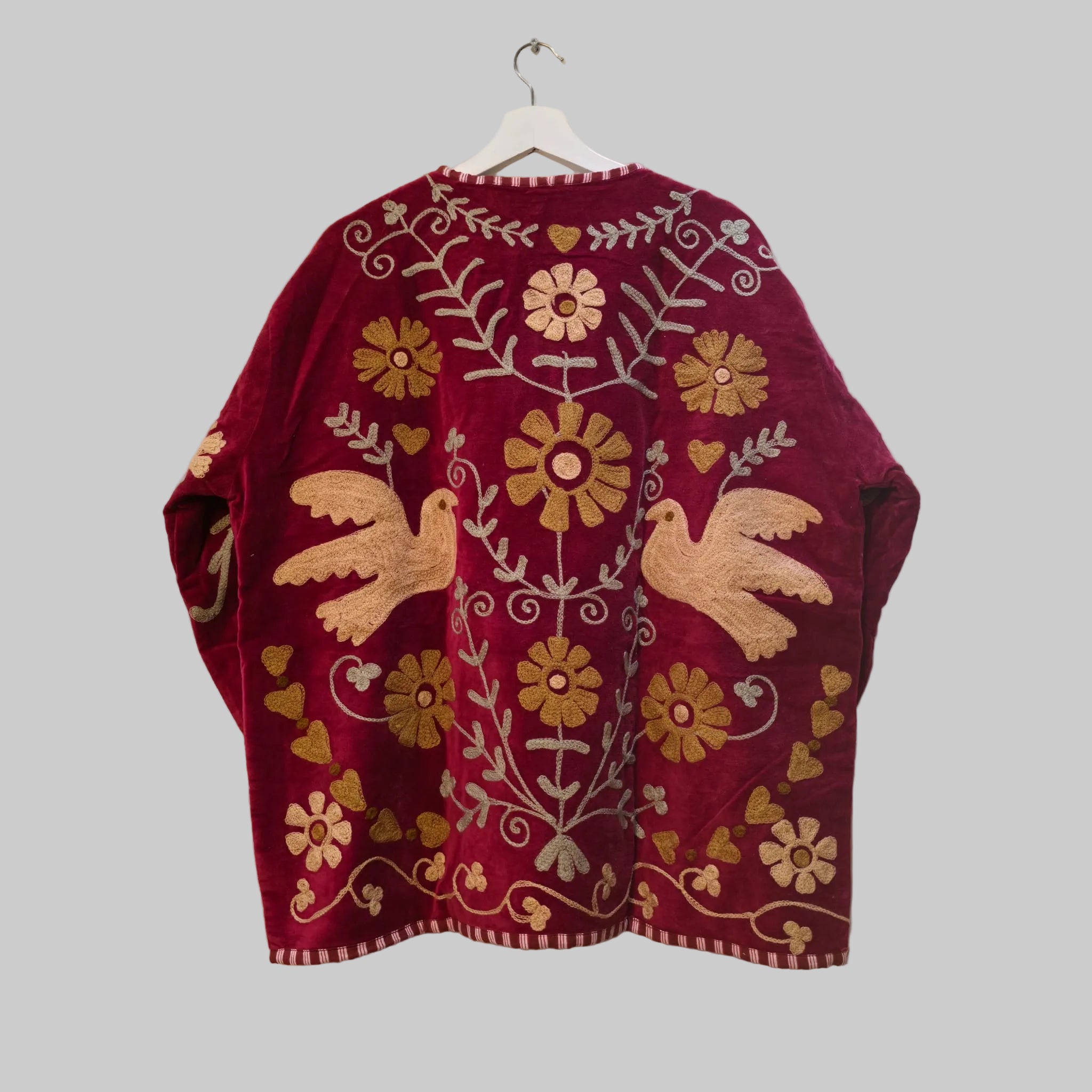 Dove Velvet Suzani jacket