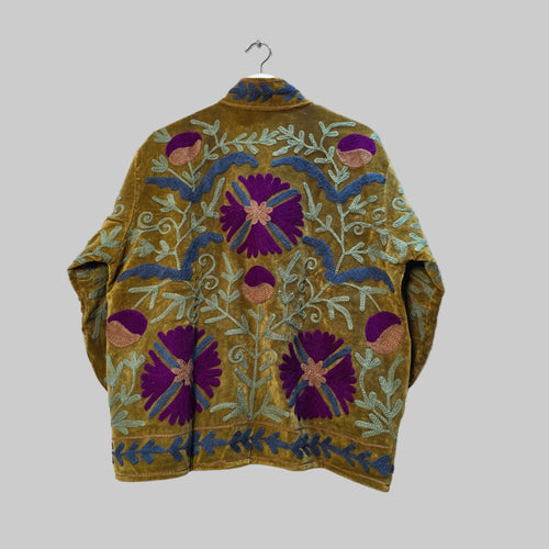 Blooming Flower Velvet Suzani jacket