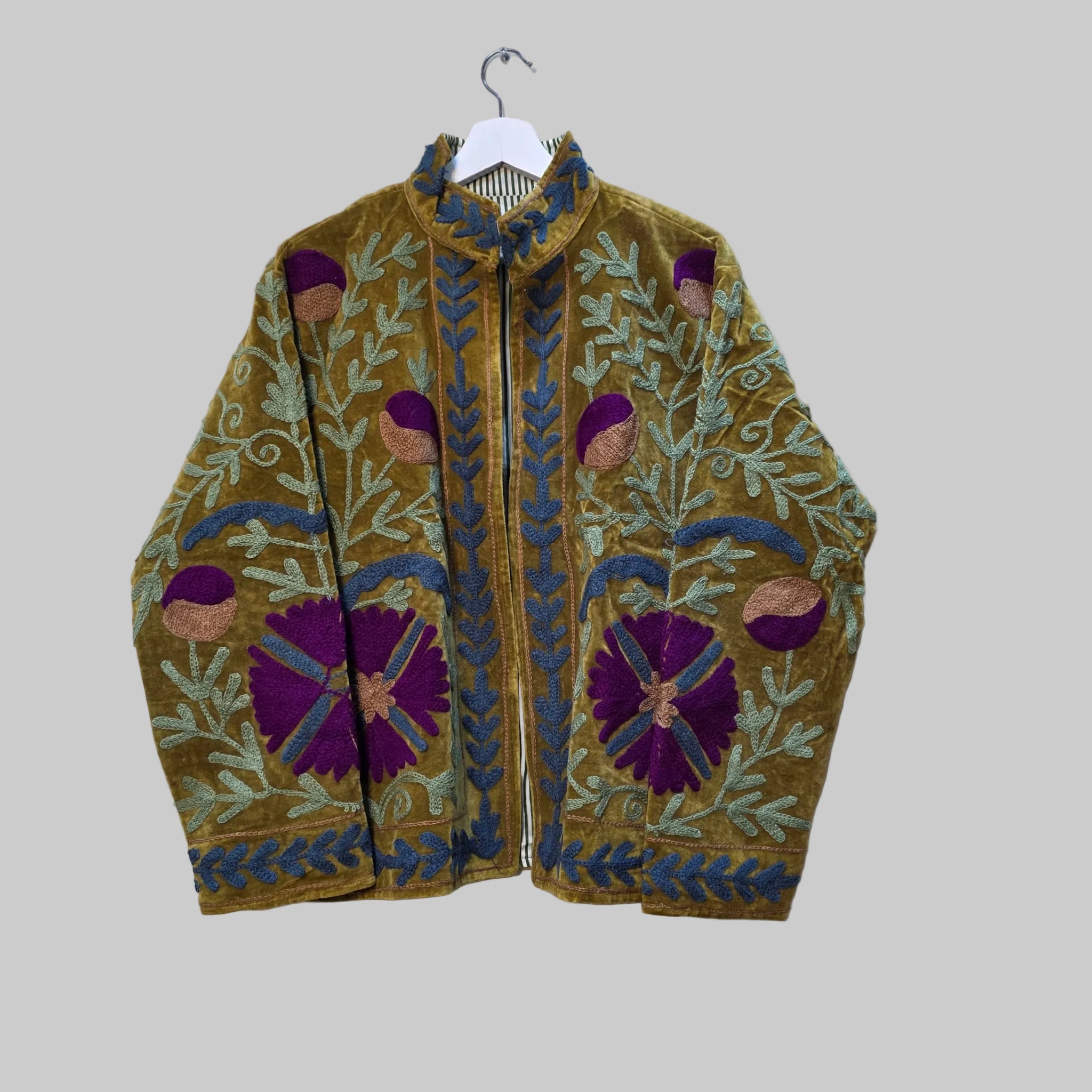Blooming Flower Velvet Suzani jacket