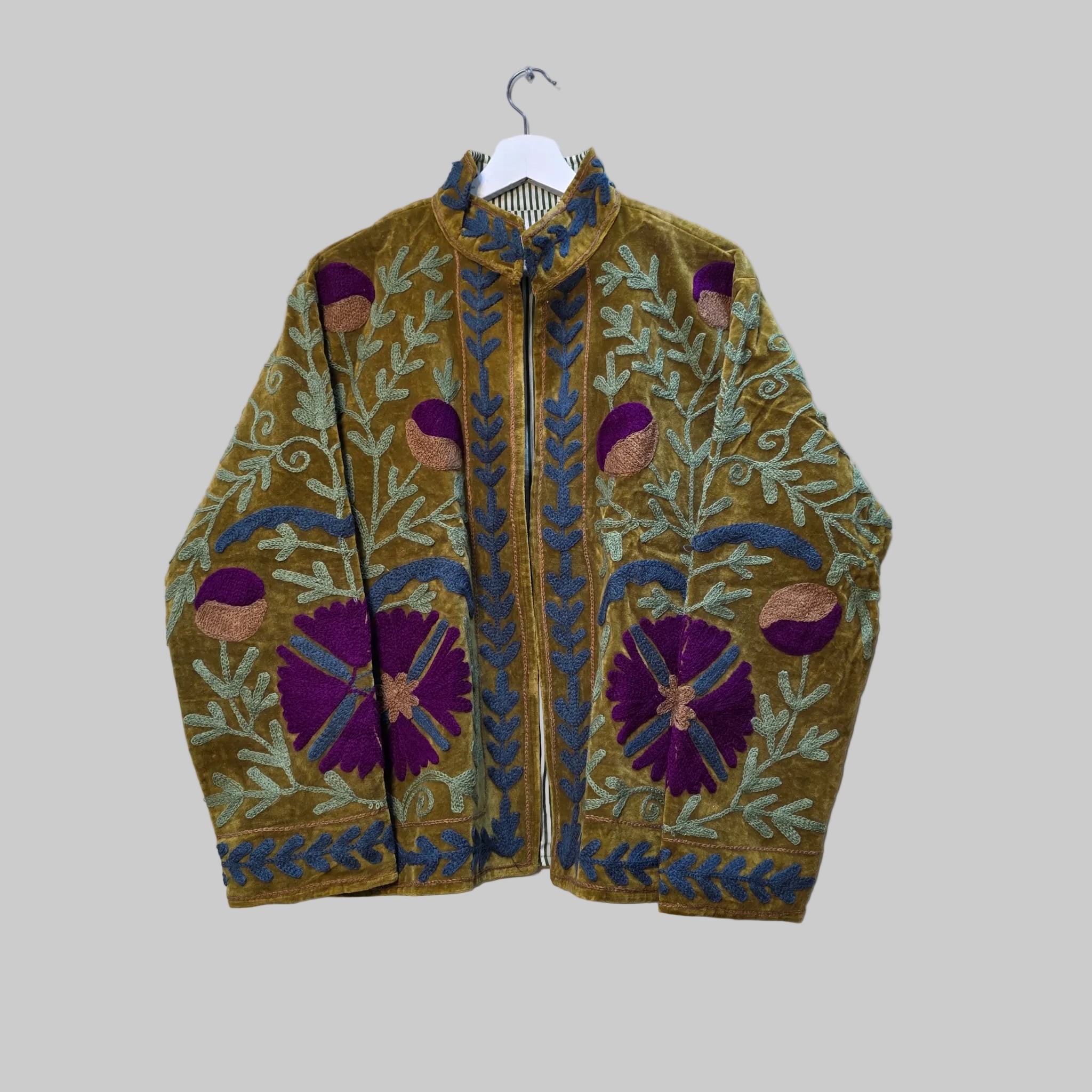 Blooming Flower Velvet Suzani jacket