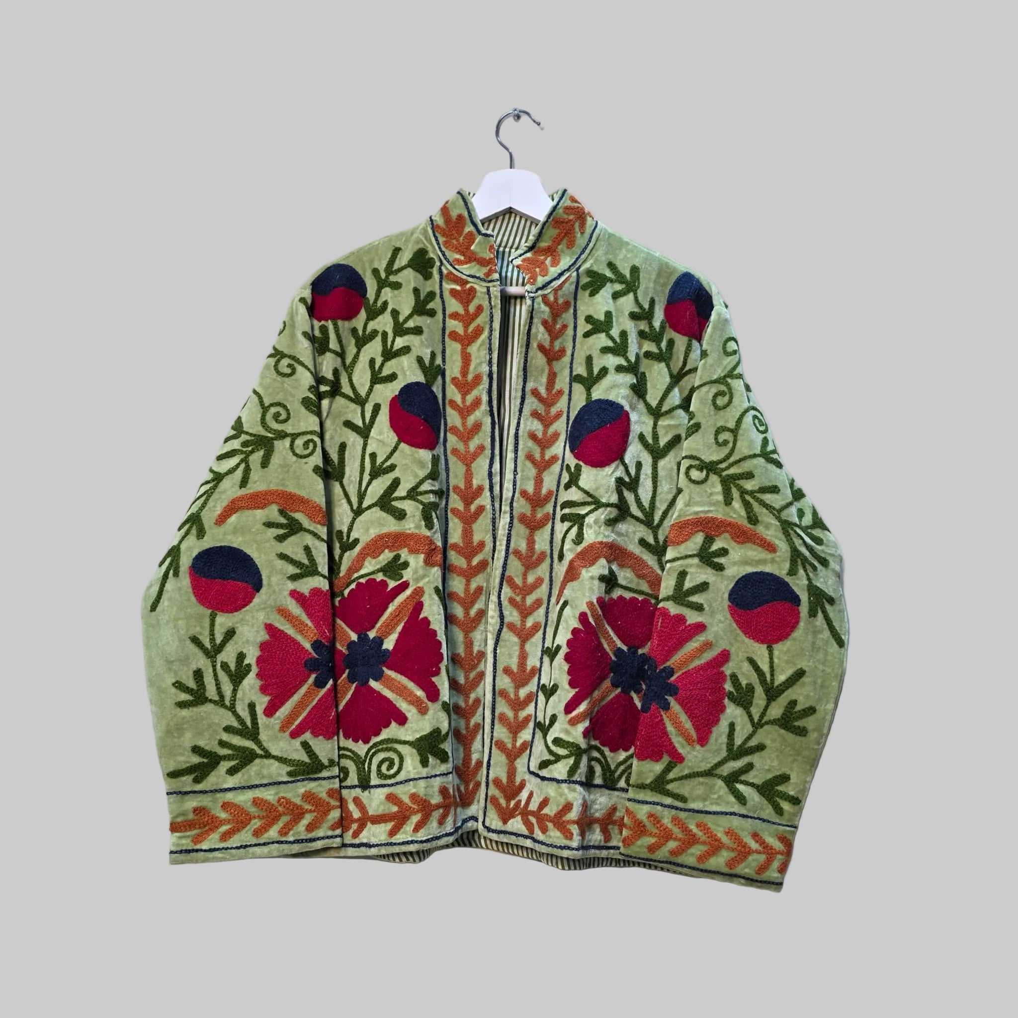 Blooming Flower Velvet Suzani jacket