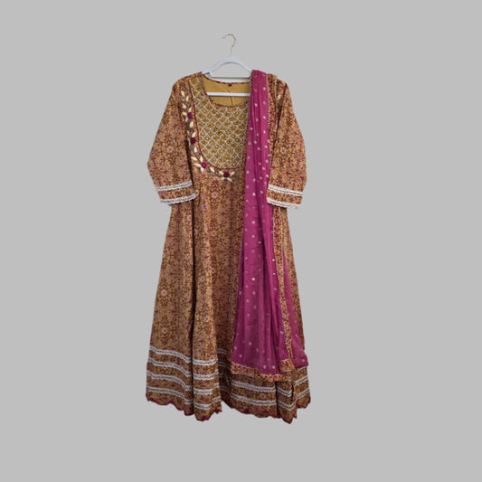 Cotton anarkali suit