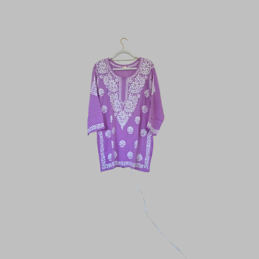 Chikankari short kurti/Top