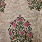Kantha handblock printed teddy jacket