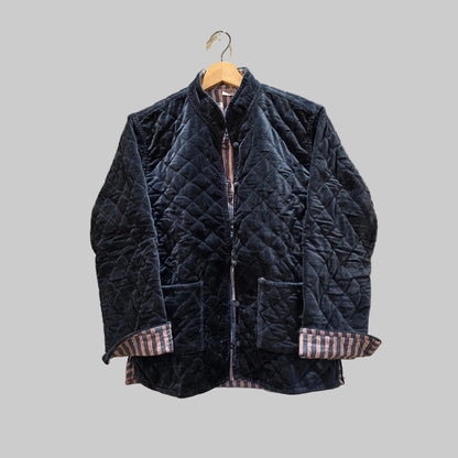 Quilted velvet jacket