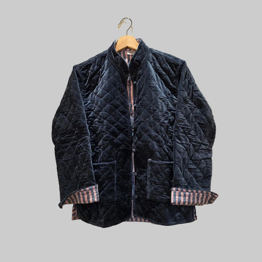 Quilted velvet jacket