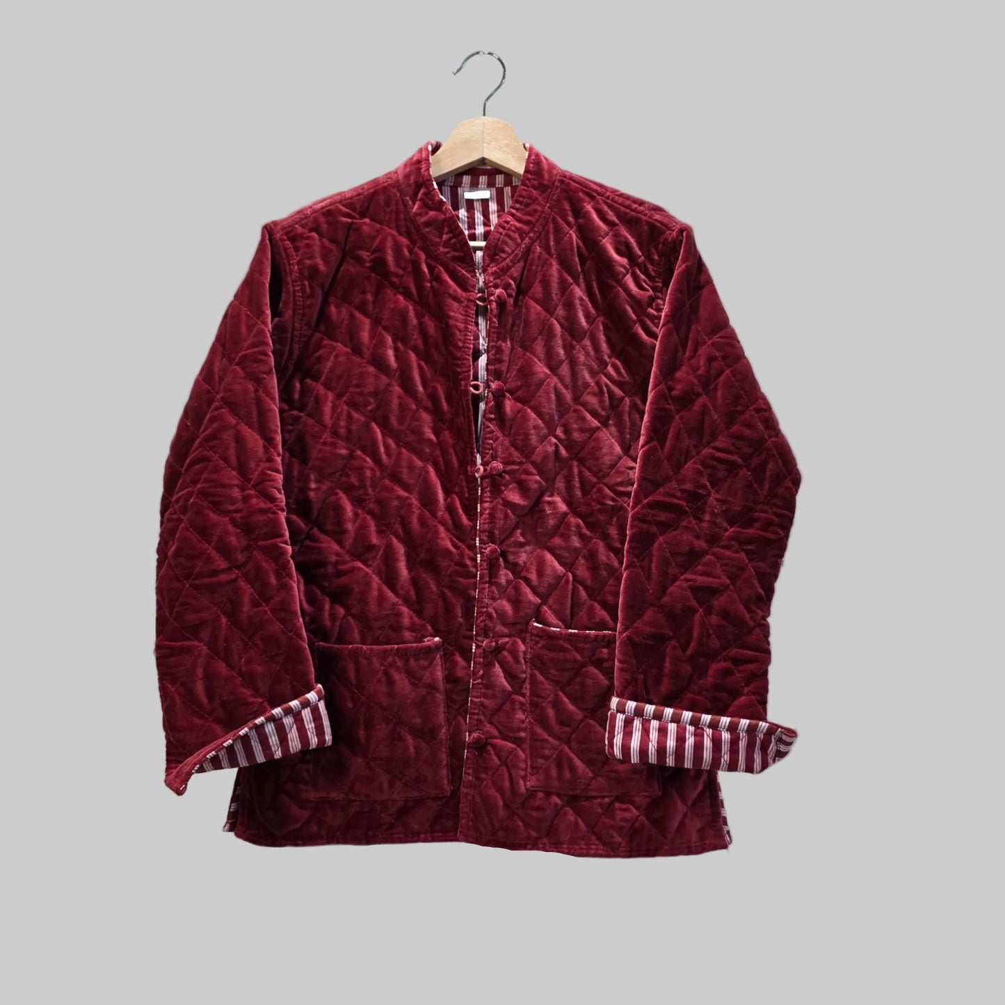 Quilted velvet jacket