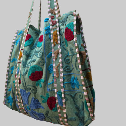 Cotton Suzani tote bag