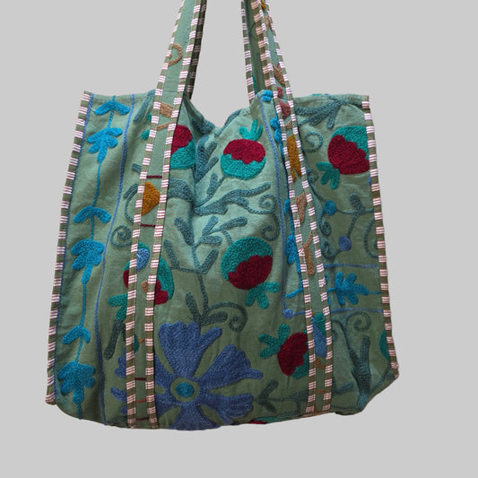 Cotton Suzani tote bag