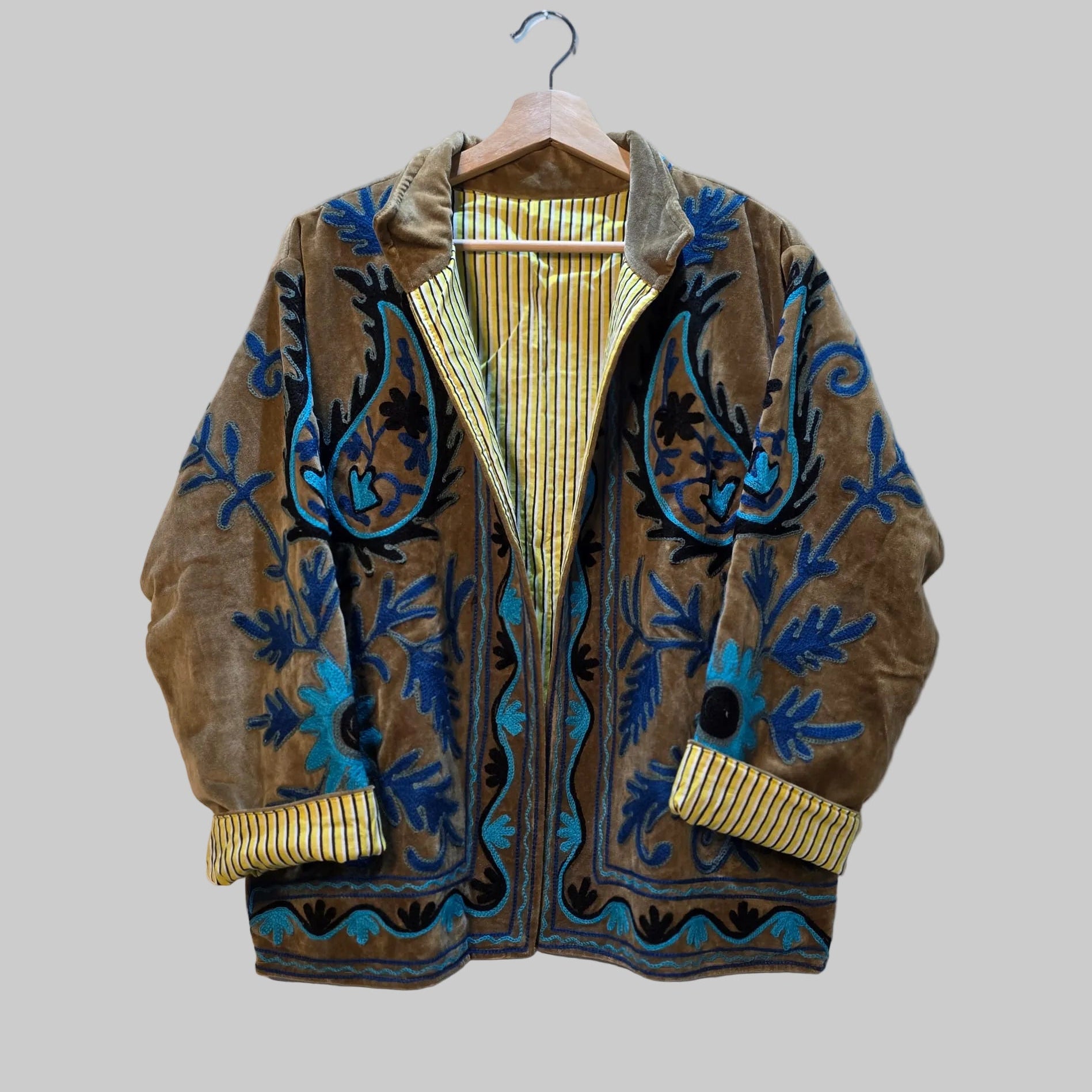 Mango Velvet Suzani jacket