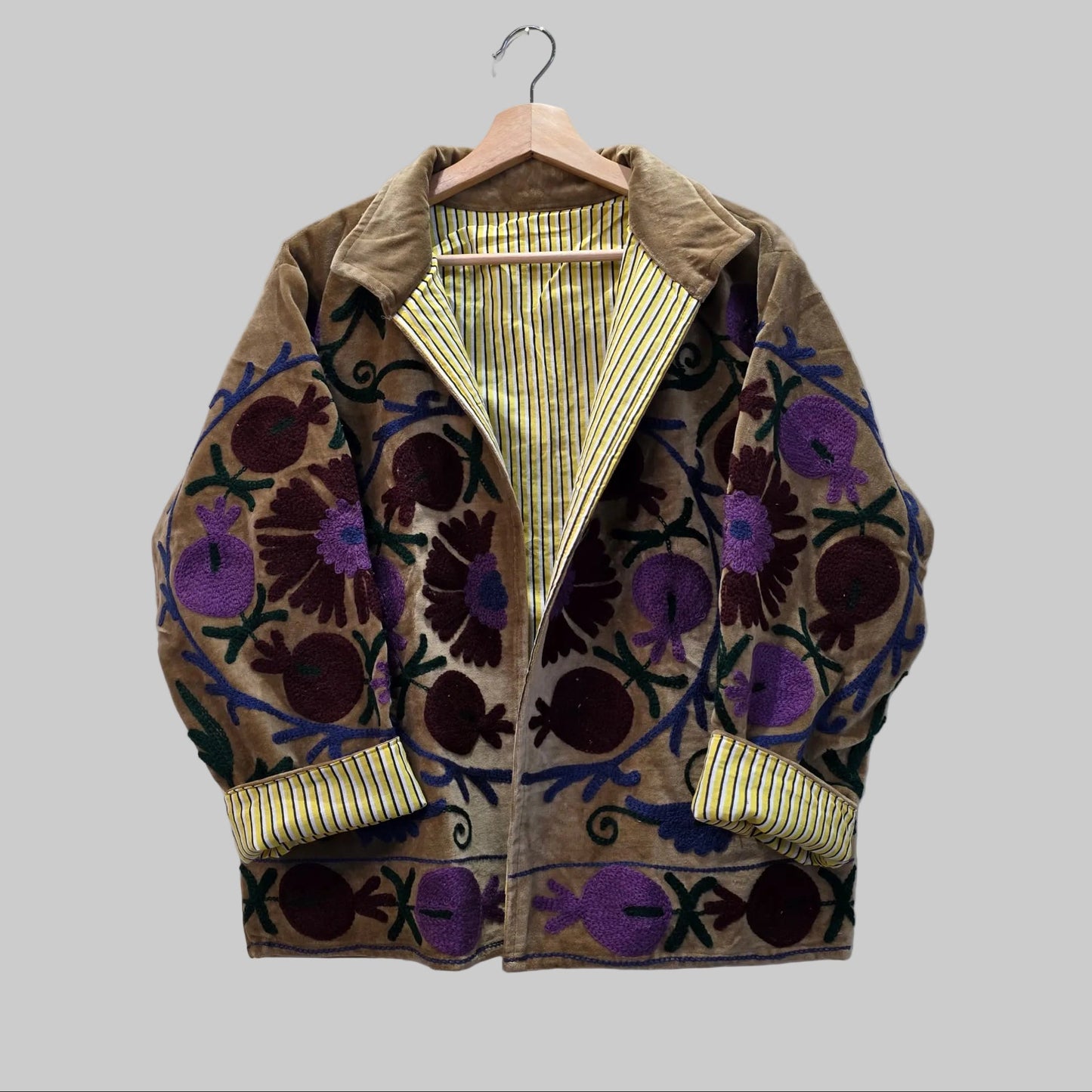 Pomegranate Velvet Suzani jacket