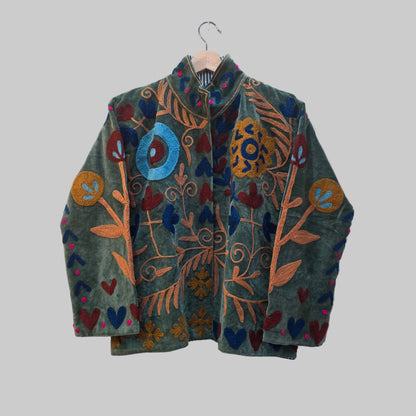 Boho Velvet Suzani jacket
