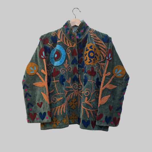 Boho Velvet Suzani jacket