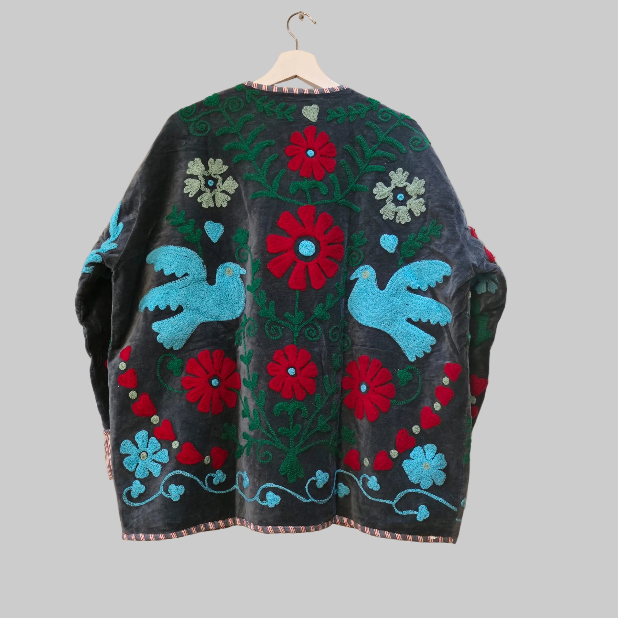 Dove Velvet Suzani jacket