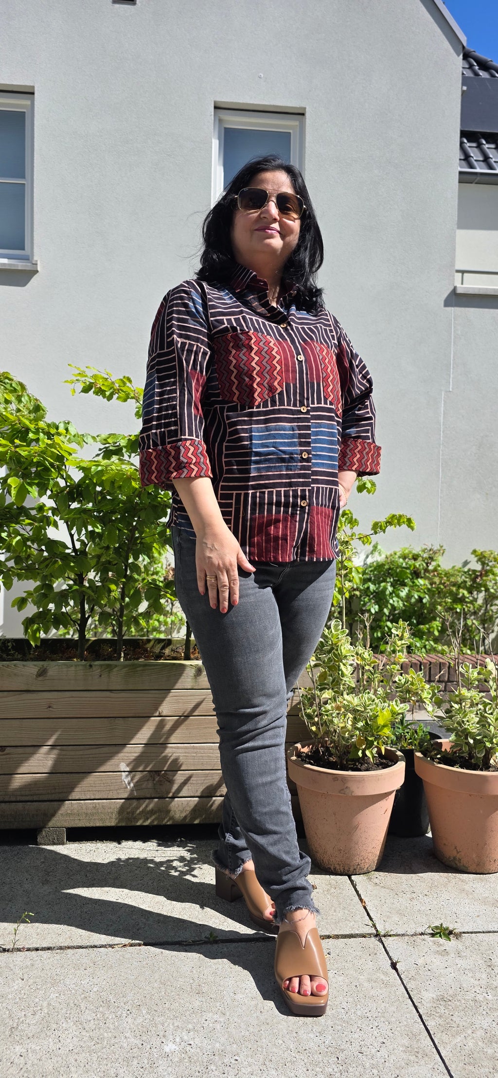 Cotton Ajrakh print shirt