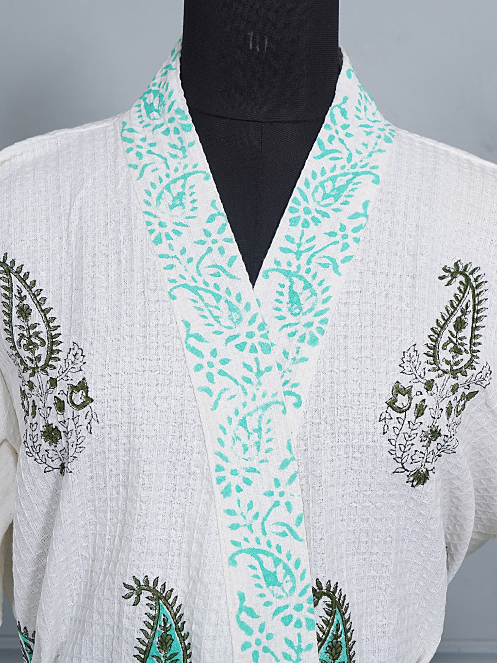 Handblock printed Bathrobe