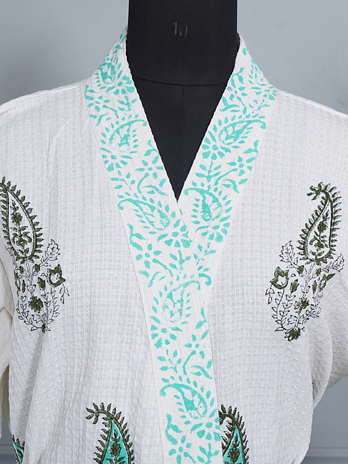 Handblock printed Bathrobe