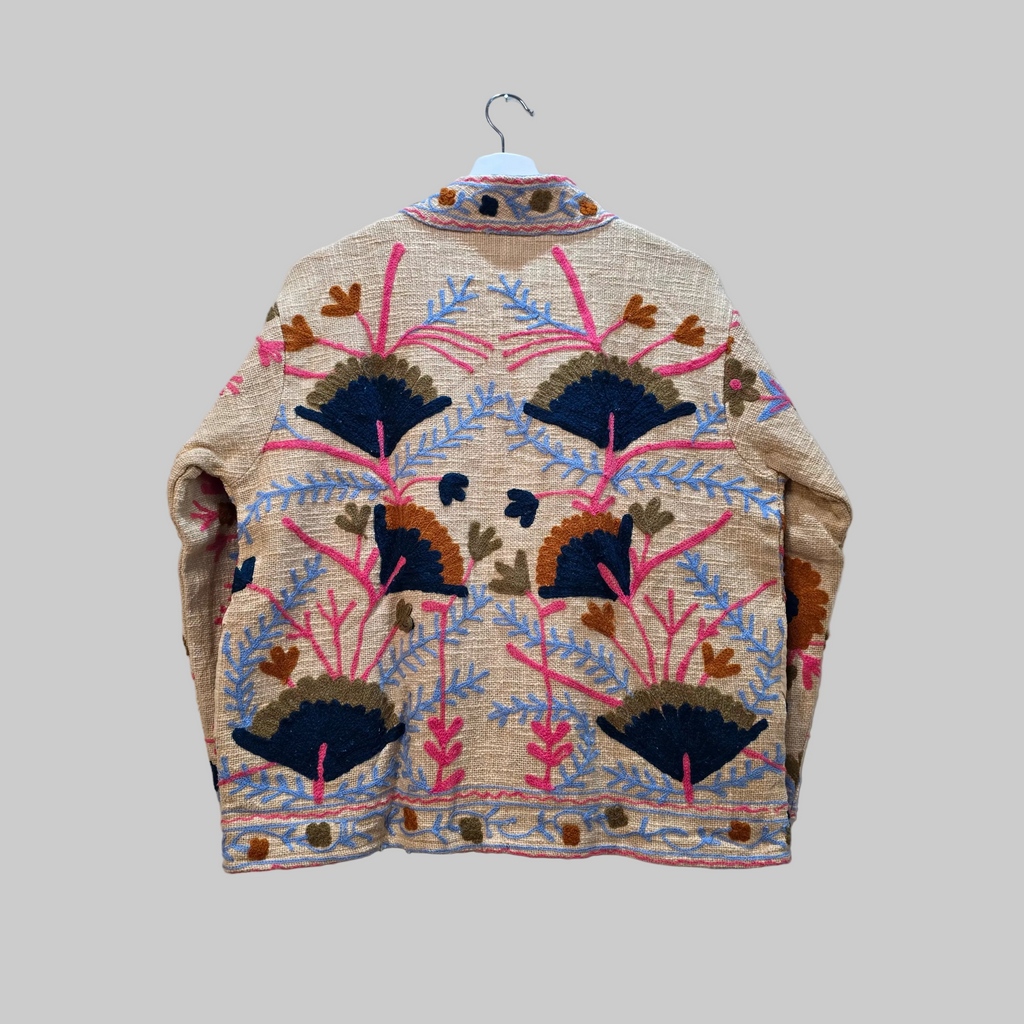 Flower Jute Suzani jacket