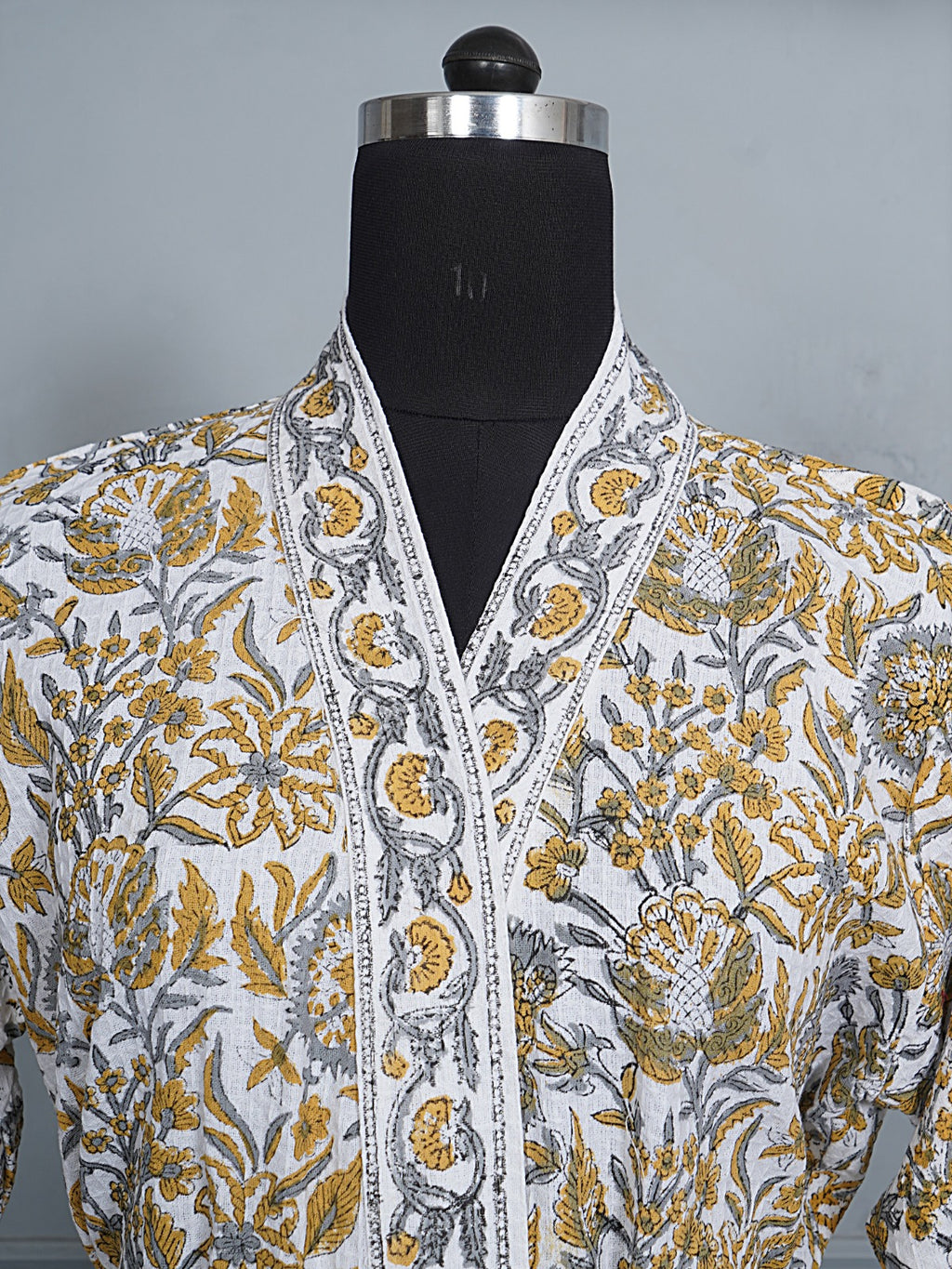 Handblock printed Bathrobe