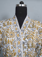 Handblock printed Bathrobe
