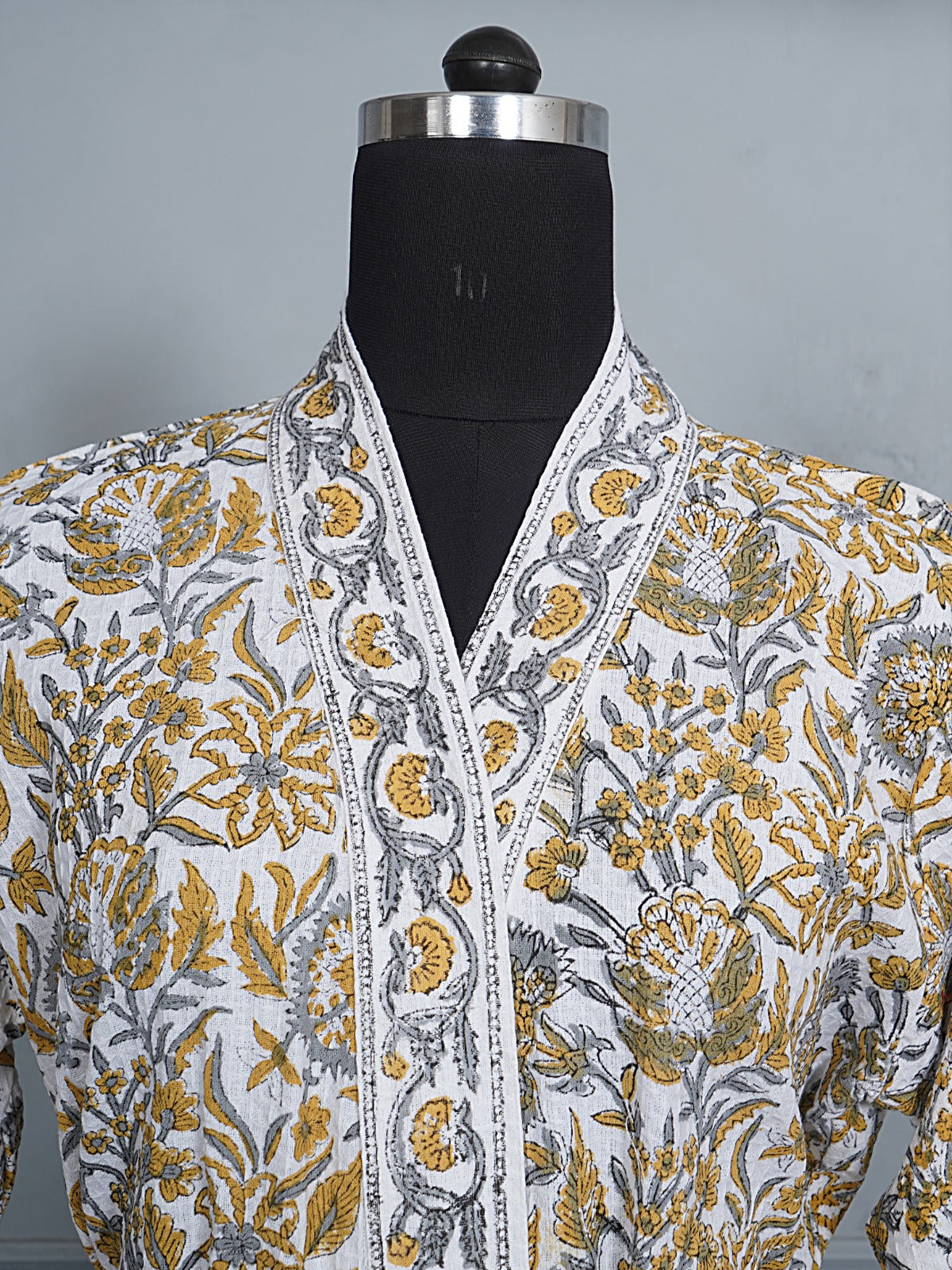 Handblock printed Bathrobe