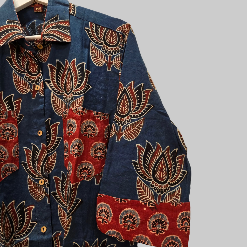 Handblock printed cotton shirt