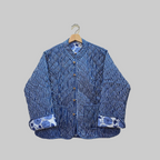 Handblock printed reversible jacket