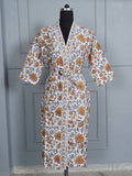 Handblock printed Bathrobe