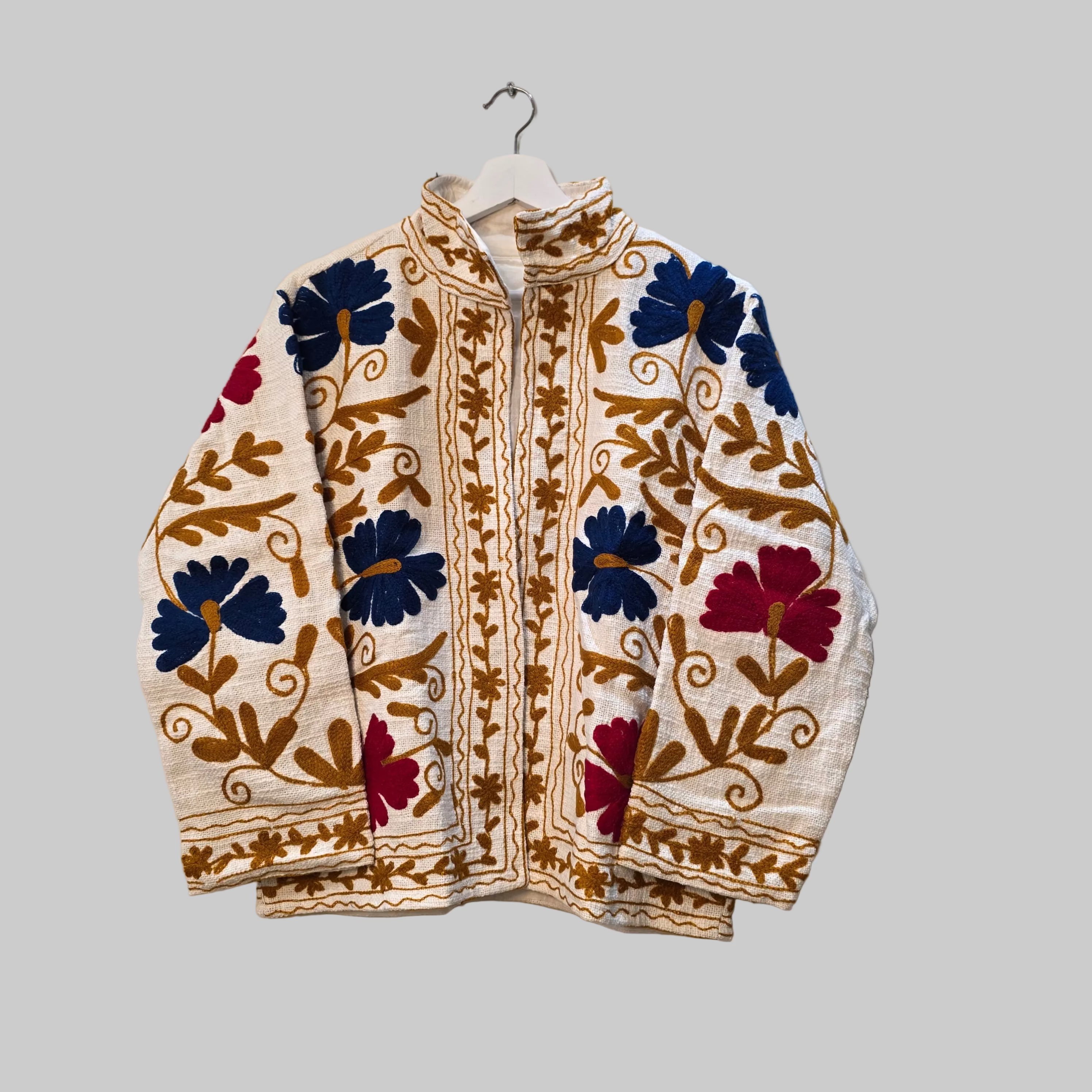 Flower Jute Suzani jacket